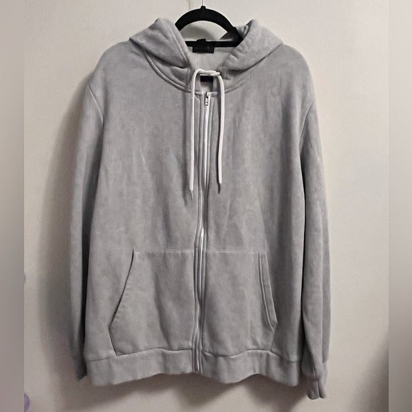 Forever 21 Mens Grey Zip Up Hoodie - Picture 1 of 3